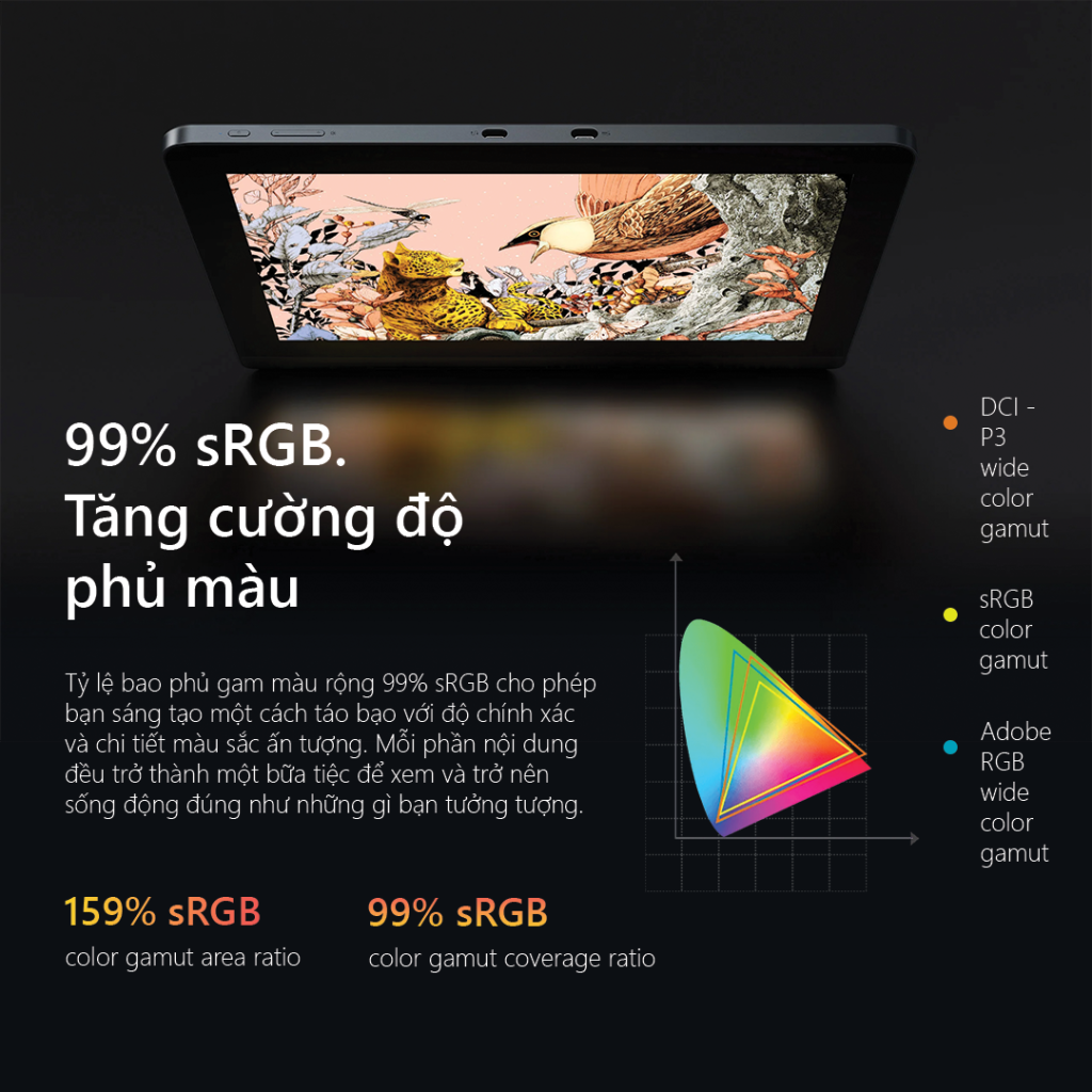 Bảng vẽ màn hình Artist pro 16 Gen 2 99%sRGB