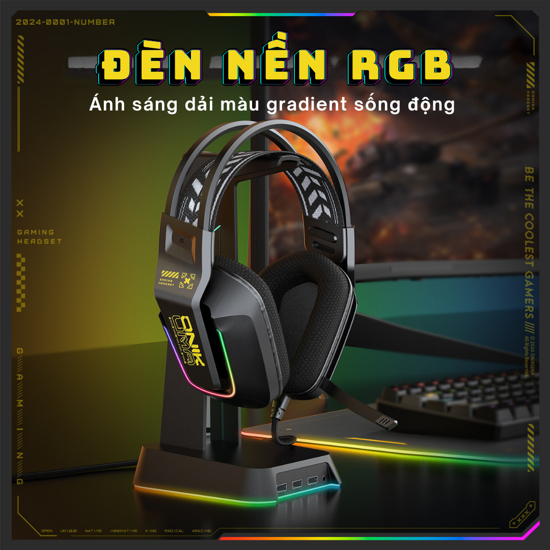 Tai nghe Onikuma X13 Den RGB