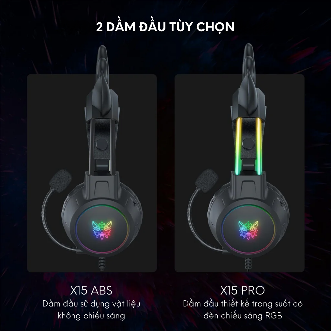 Tai nghe Onikuma X15 pro 2 dầm đầu tùy chọn