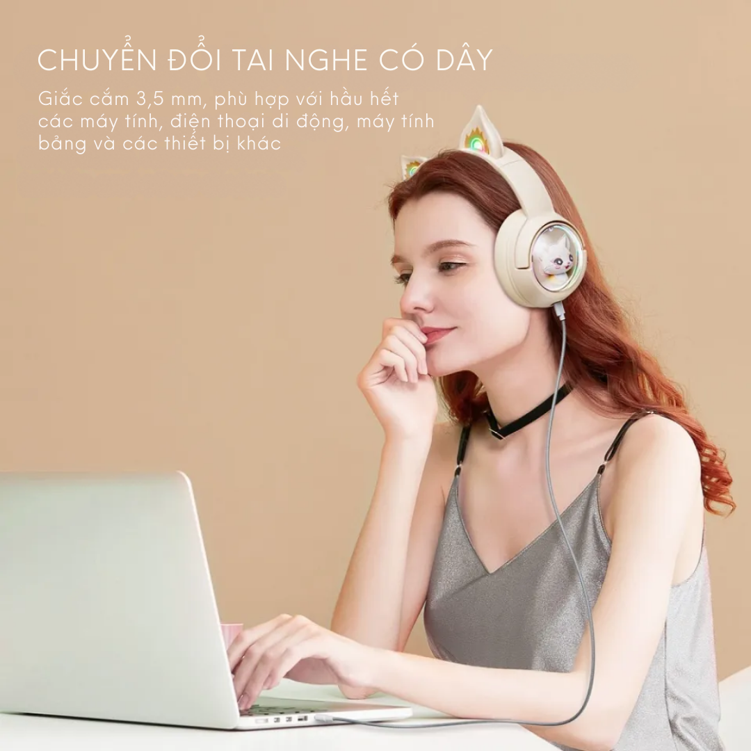 Tai nghe Onikuma B5 RGB chuyển đổi tai nghe có dây