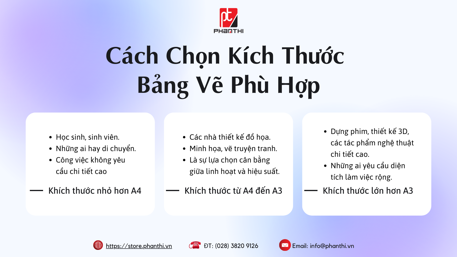 Bảng vẽ đồ họa, Kích thước bảng vẽ, Wacom Intuos Pro Medium, XP-Pen Artist 15.6 Pro, Xencelabs Pen Tablet Medium, Cách chọn bảng vẽ phù hợp