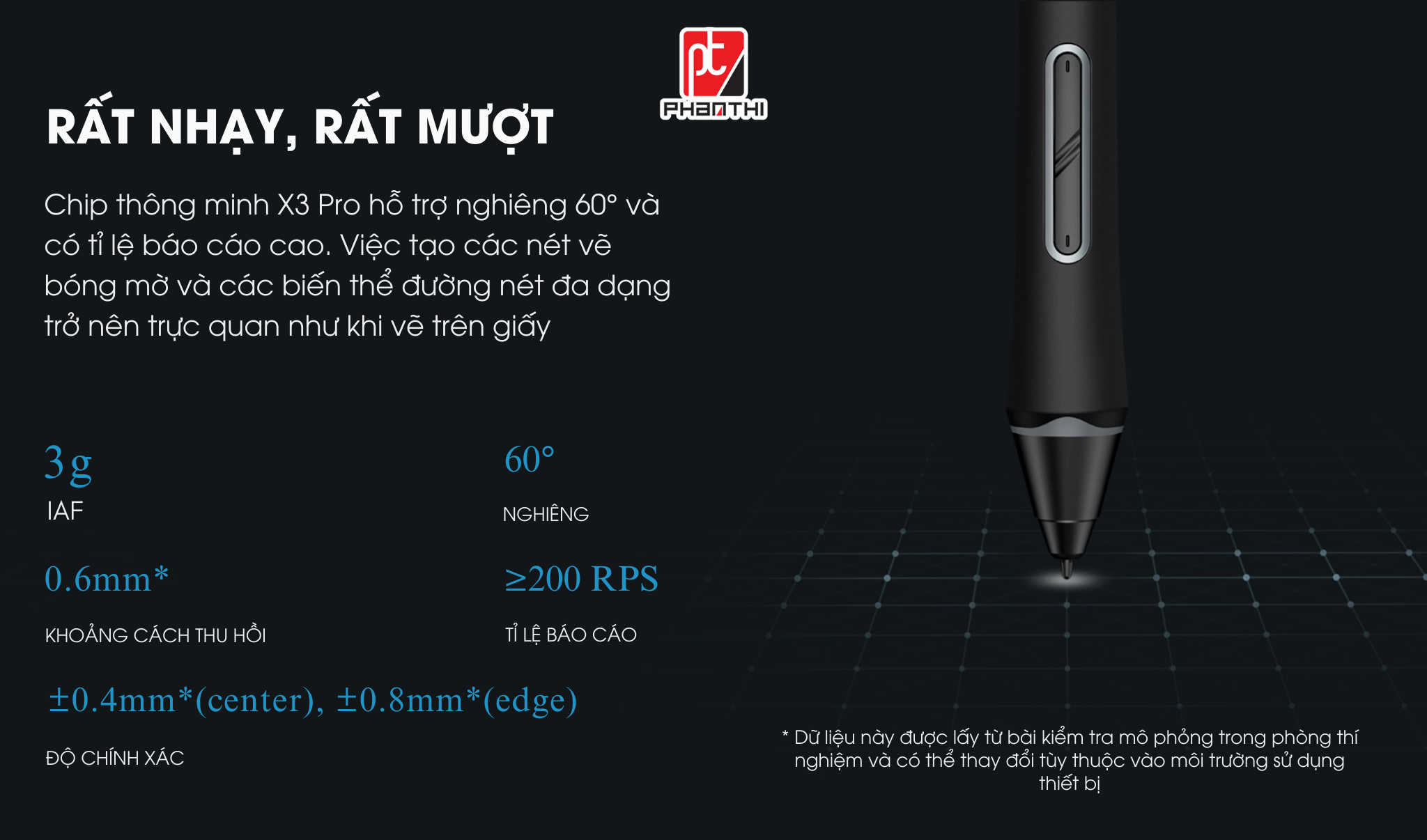Artist 13.3 Pro V2-16K bút rất nhạy, rất mượt.