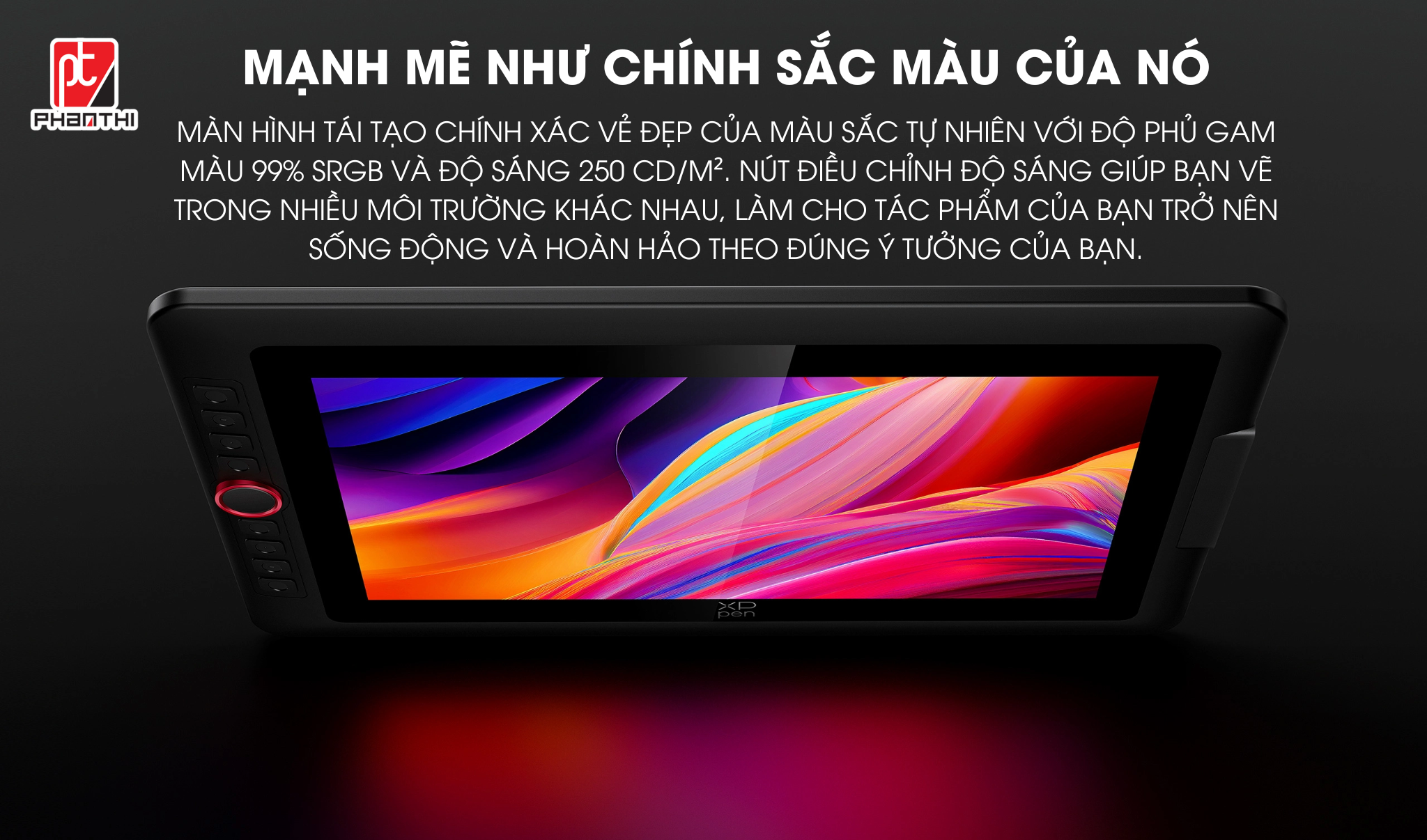 Artist 13.3 Pro V2-16K mạnh mẽ như chính sắc màu của nó.